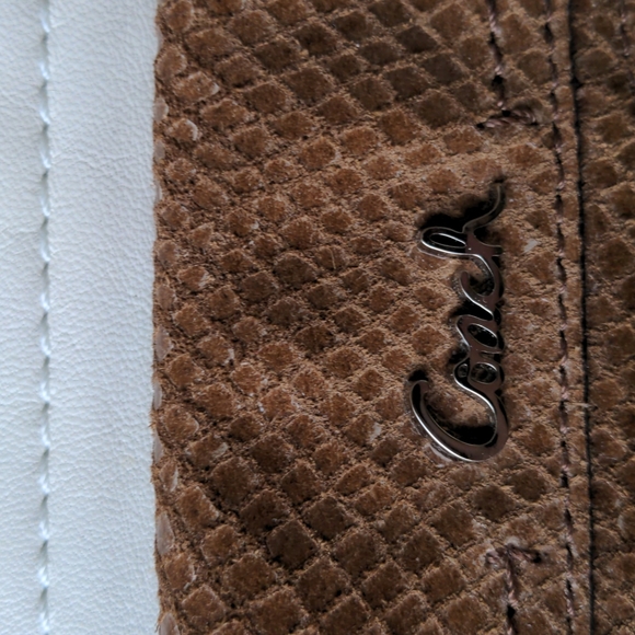 Sold Brand New Coach off-white leather crossbody bag with brown snake skin trim - Picture 12 of 12